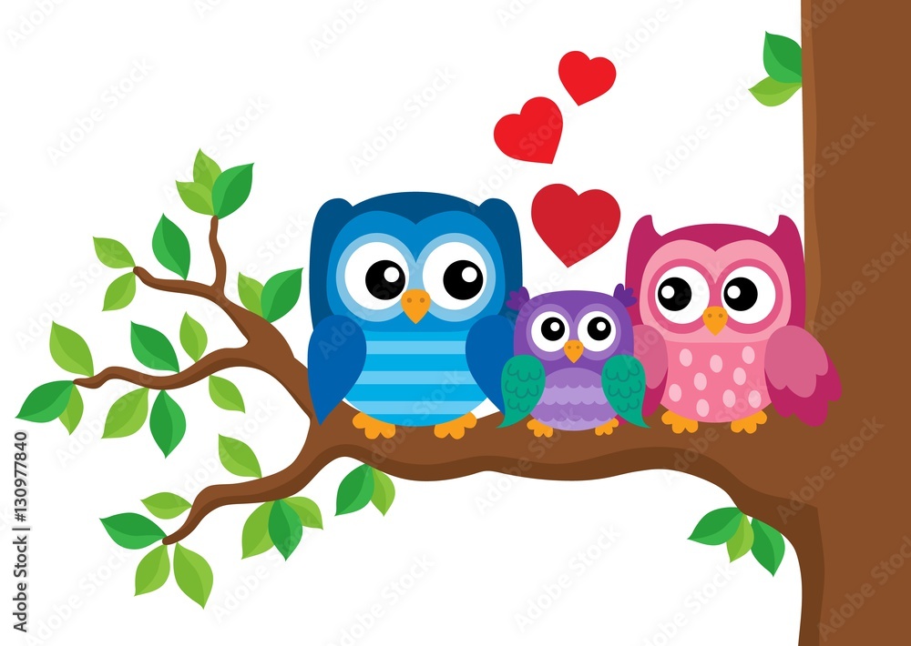 Owl family theme image 2 Owl family theme image 2