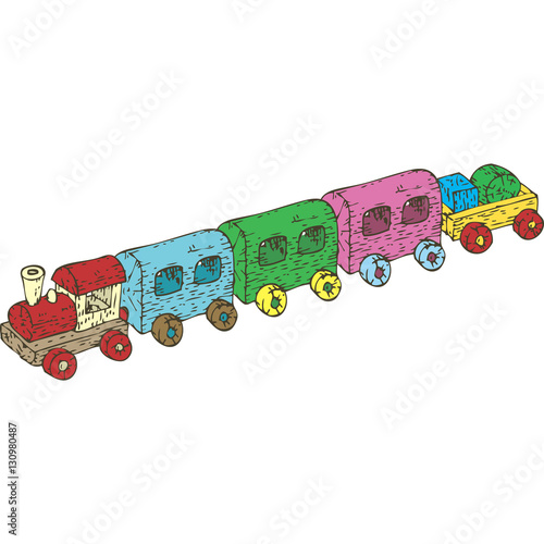 Wooden Train Set