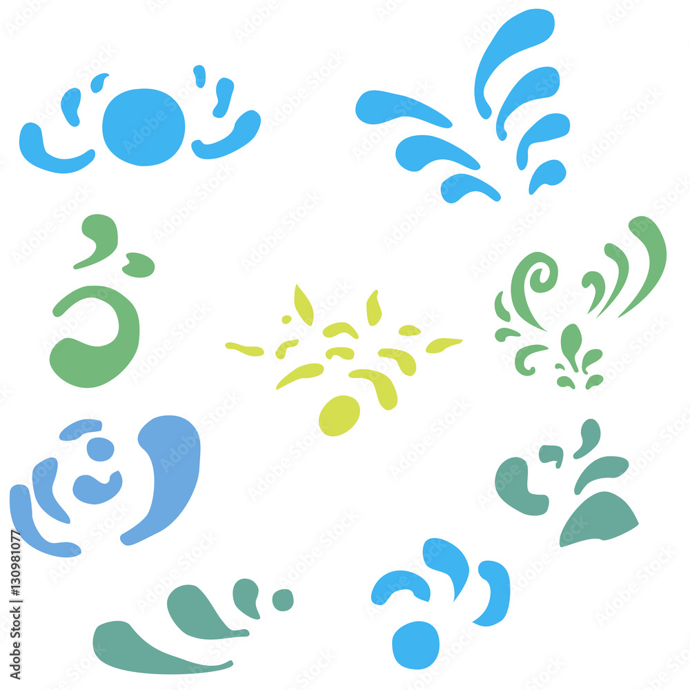 Fototapeta premium set of decor elements