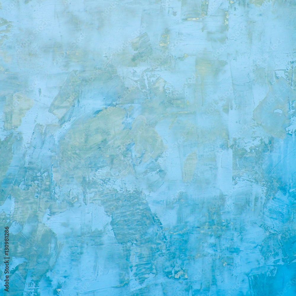 Fototapeta Grunge blue concrete wall background or texture