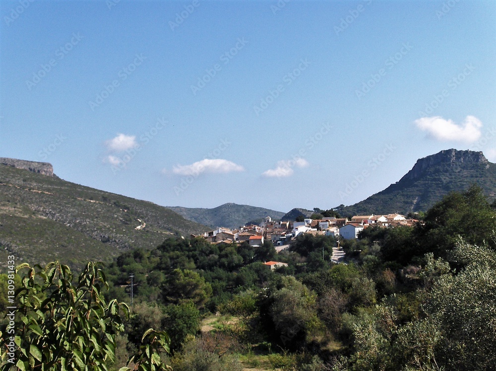 Darse prisa Odiseo En expansión Benirrama village Vall de Galinera Alicante Spain foto de Stock | Adobe  Stock