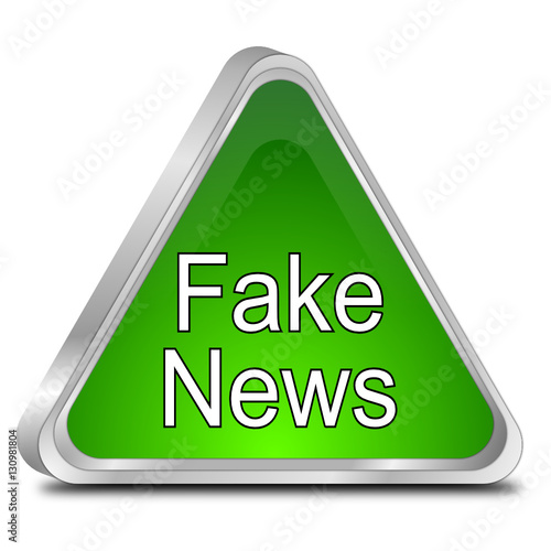 Fake News warning sign - 3D illustration