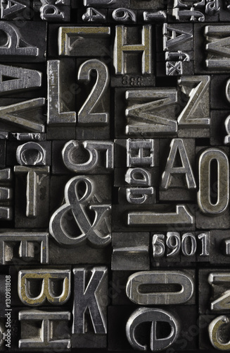 Metal Letterpress Types. 