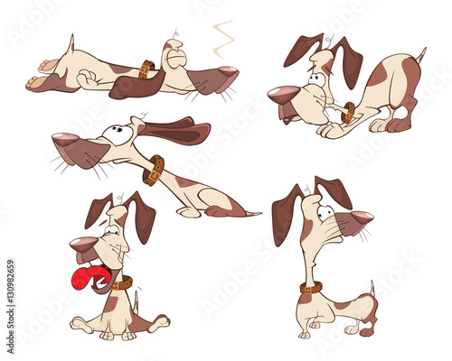 Set of Cartoon Illustration. A Funny Dogs for you Design