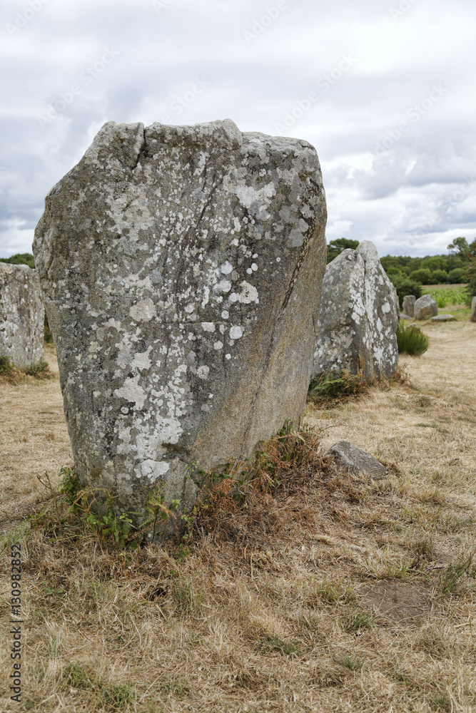 Carnac stones, collection of megalithic sites around the village Carnac stones, collection of megalithic sites around the village