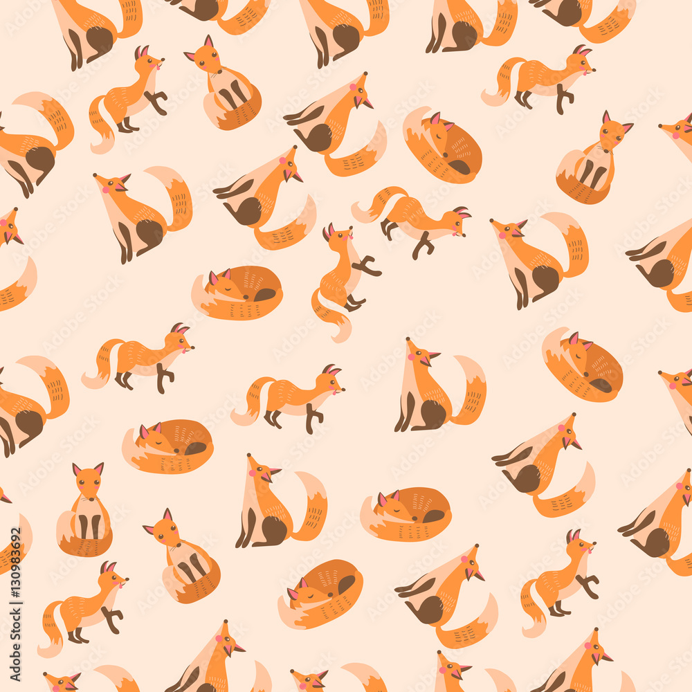 vector illustration of a cute fox vector illustration of a cute fox
