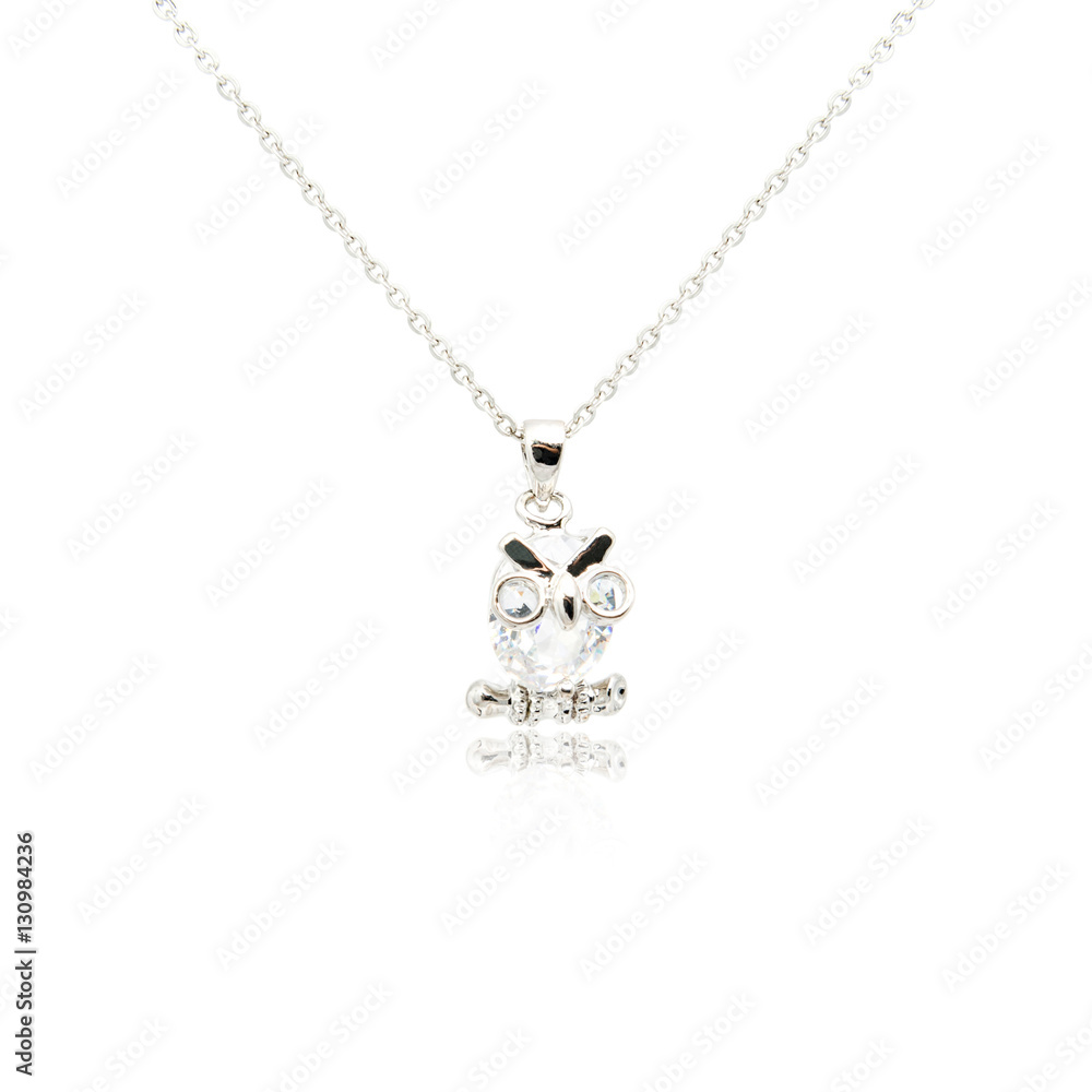 Diamond pendant isolated on white Diamond pendant isolated on white