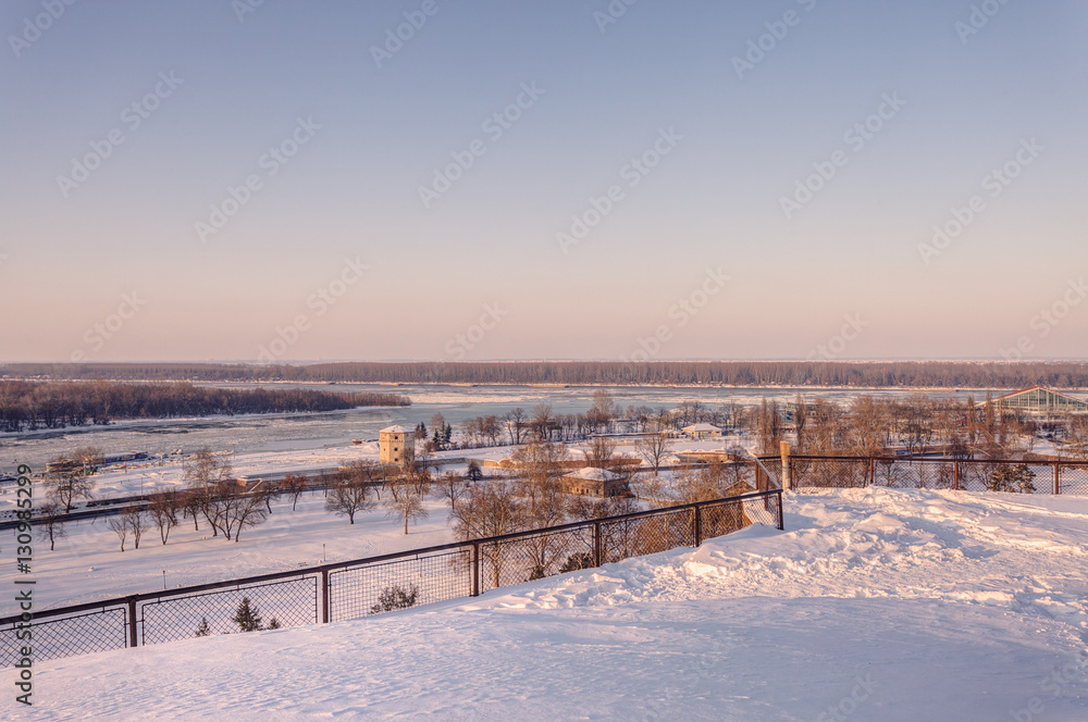 view from the fortress in a winter day