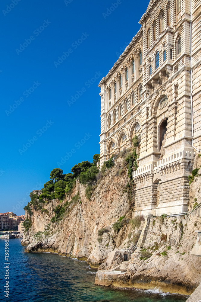 Oceanographic Museum of Monaco over the sea