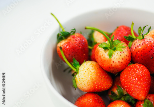 Strawberry in the bowl