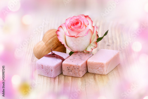Spa still life with aromatic soap