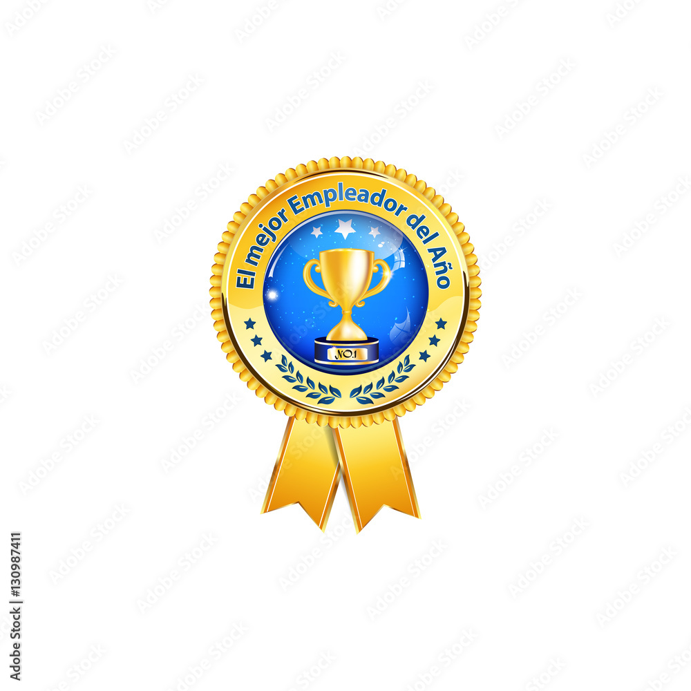 Naklejka premium El mejor Empleador del ano - Cinta para las empresas.