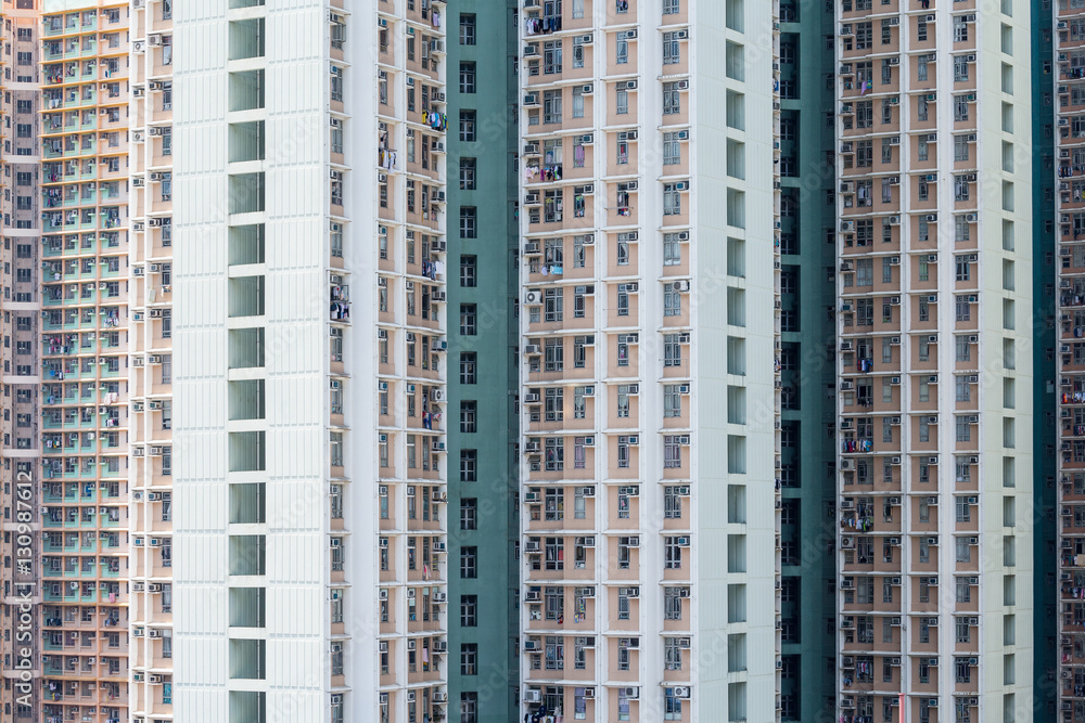 Downtown residential building facade