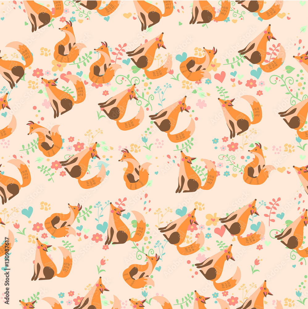 vector illustration of a cute fox vector illustration of a cute fox