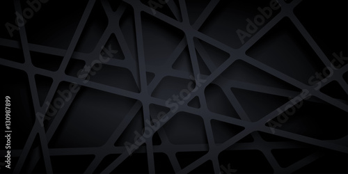 Abstract vector background of lines, black wallpaper, many layers, abstraction composition, futuristic dark pattern 