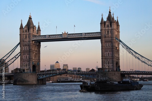 The famous Tower Bridge in London