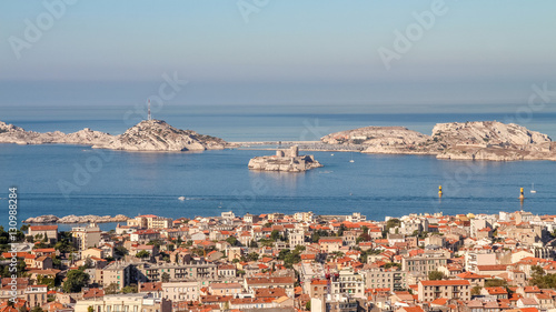 Isle d'If and the bay of Marseille in southern France