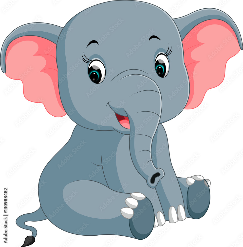 Obraz premium cute elephant cartoon