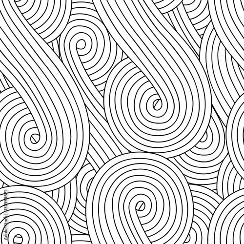 Abstract seamless background with doodle style, zen tangle for you design