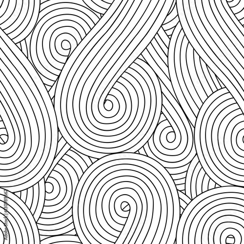 Abstract seamless background with doodle style, zen tangle for you design