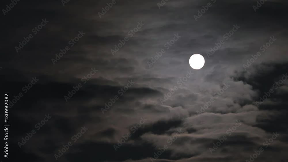 Full moon at night with cloud real Full moon at night with cloud real