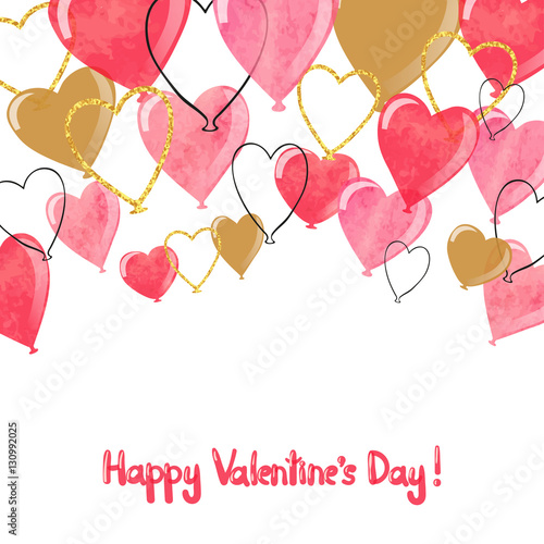 Valentine watercolor heart ...
