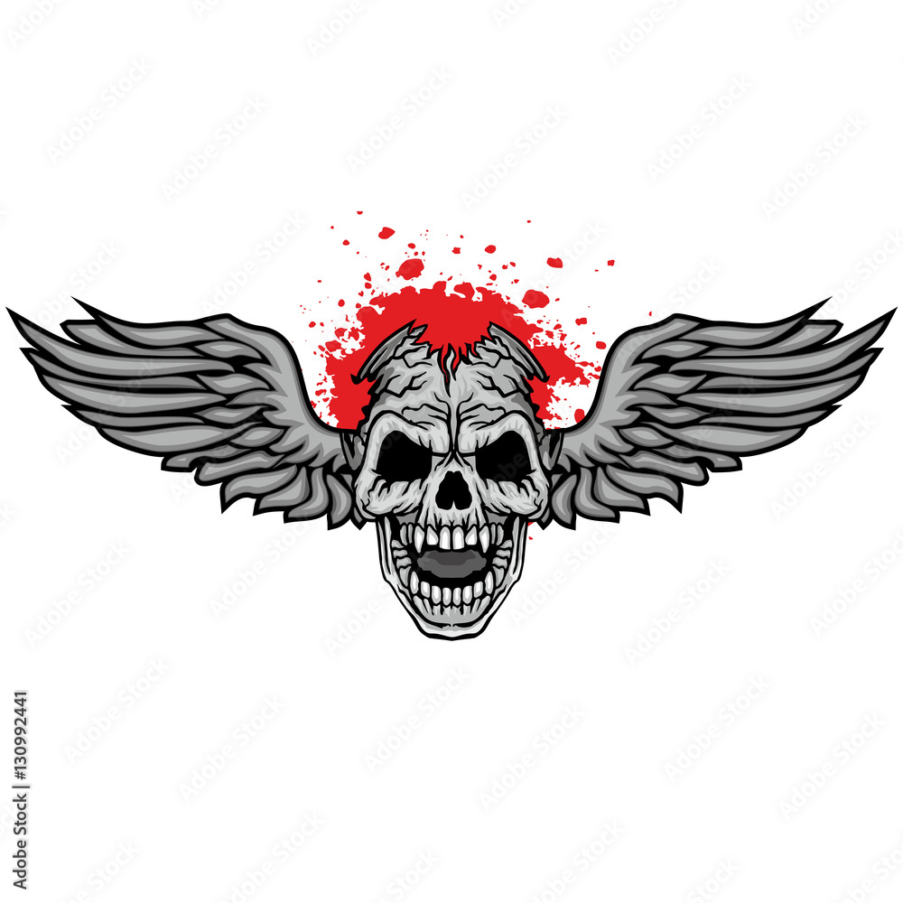 grunge skull coat of arms grunge skull coat of arms
