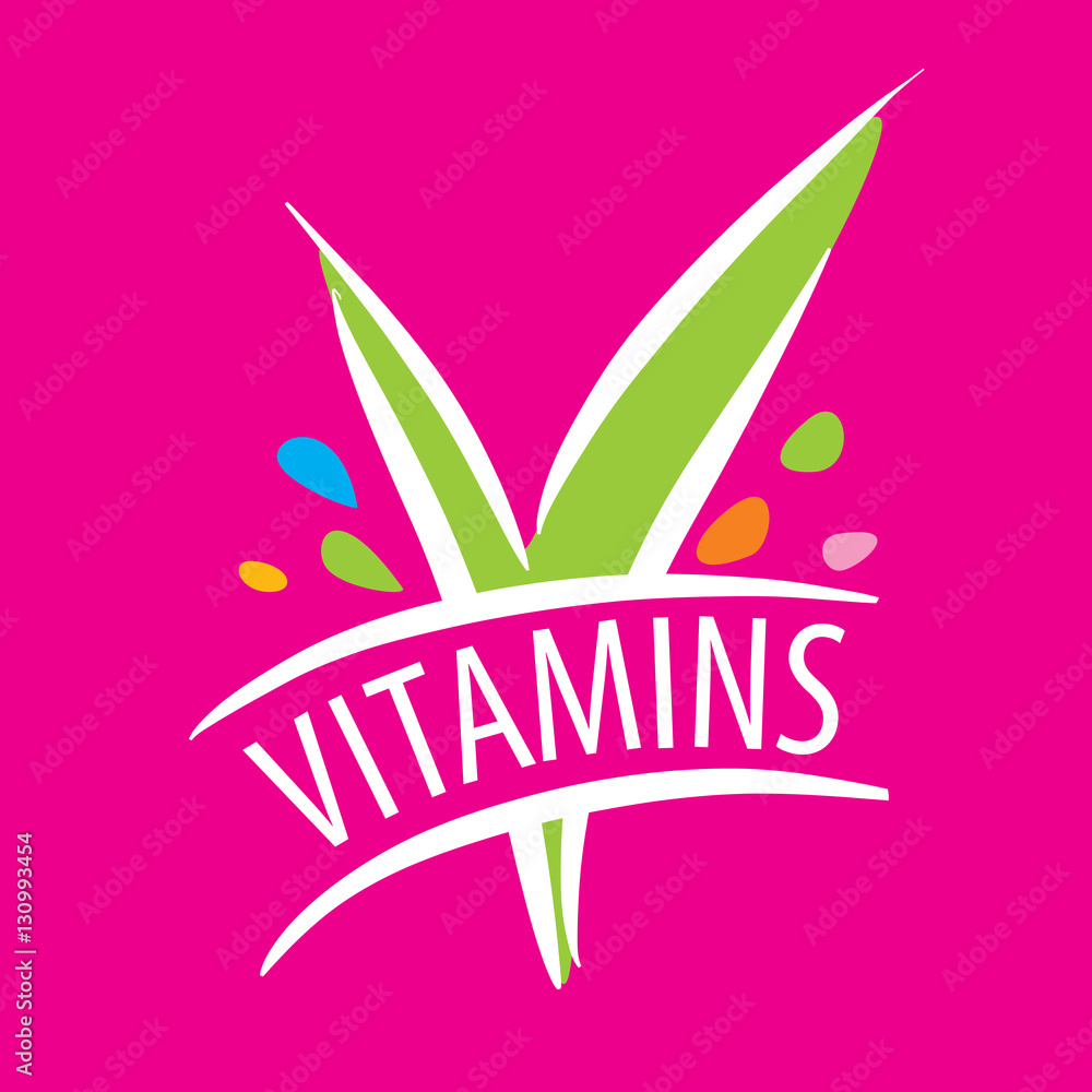 Fototapeta premium vector logo vitamins