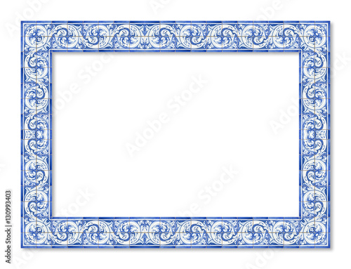 Frame design with typical portuguese decorations called 