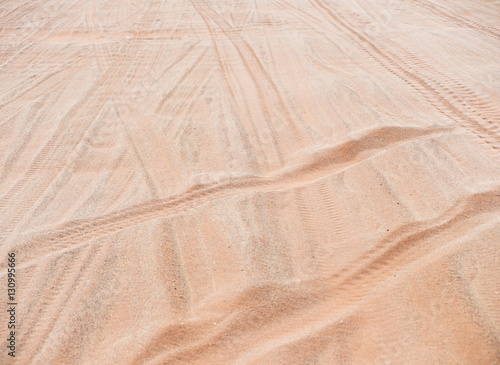 wheel track on sand