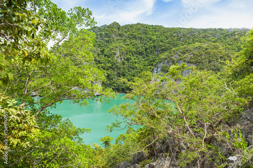 View of Talay Nai  Green Lagoon  is the  hidden lake  inside Mae