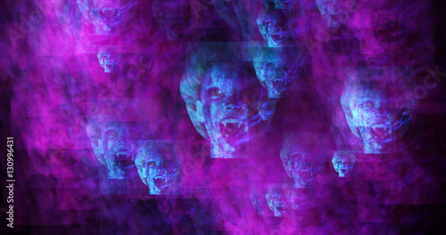 Photography Computer generated image of surreal vampires