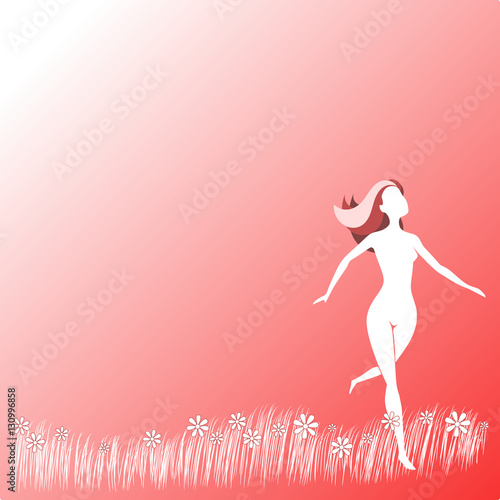 Woman silhouette running_4