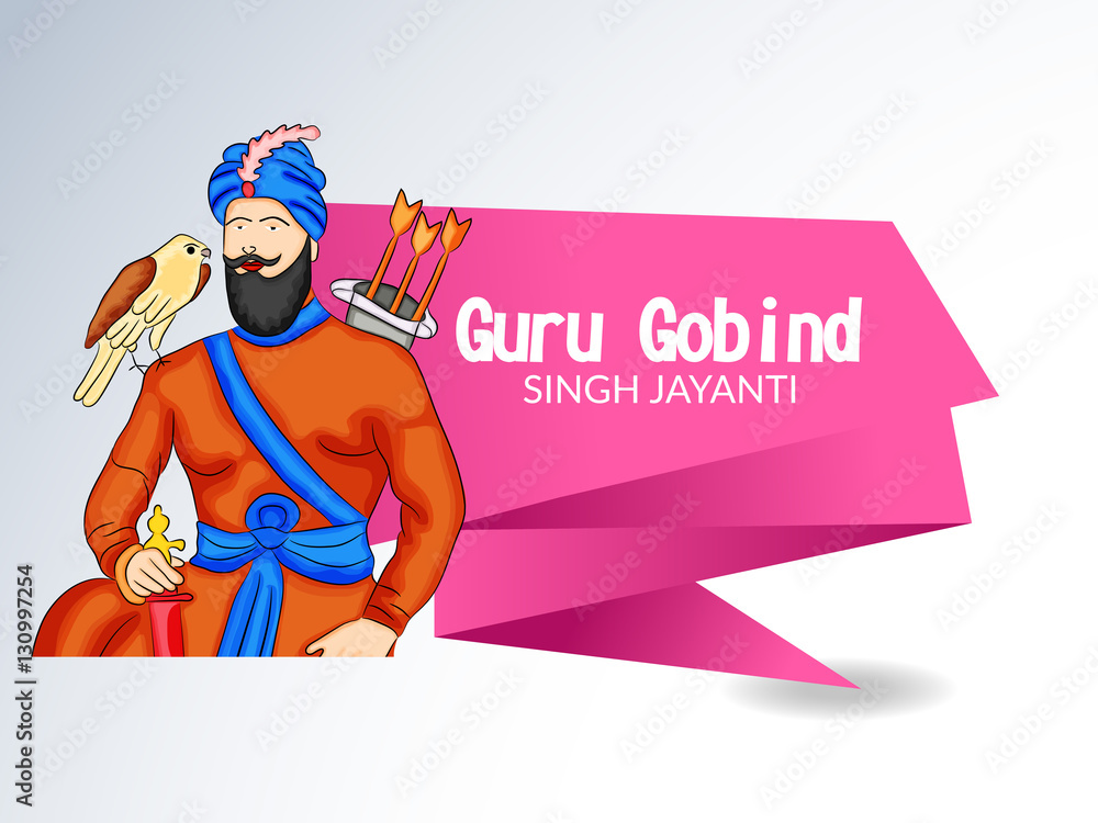 Happy Guru Gobind Singh Jayanti Stock Illustration | Adobe Stock