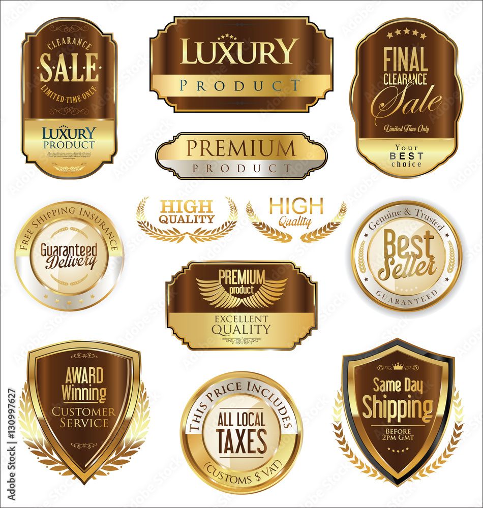 Luxury retro badge and labels collection 