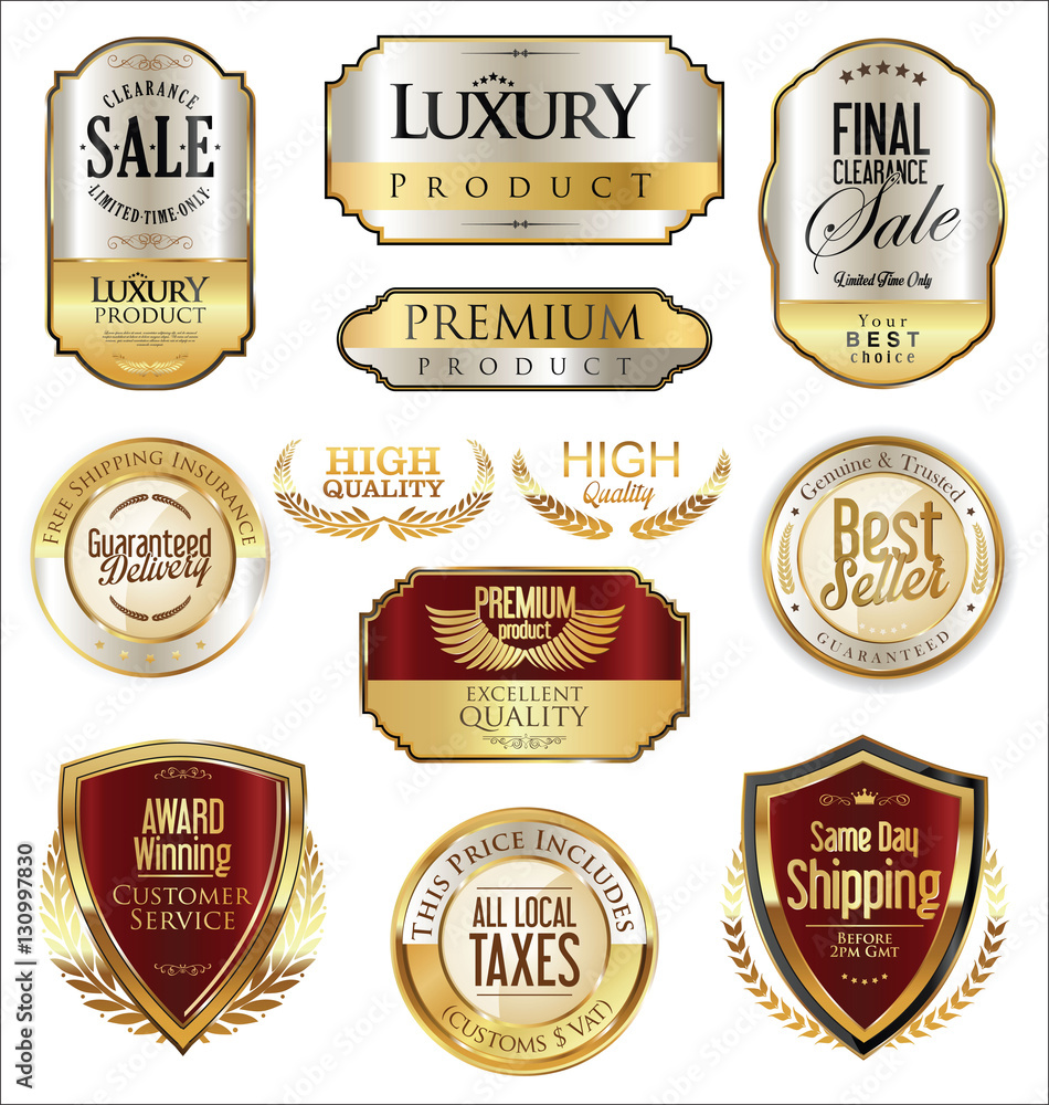Luxury retro badge and labels collection 