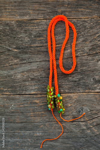 Handmade knitted and crochet necklace