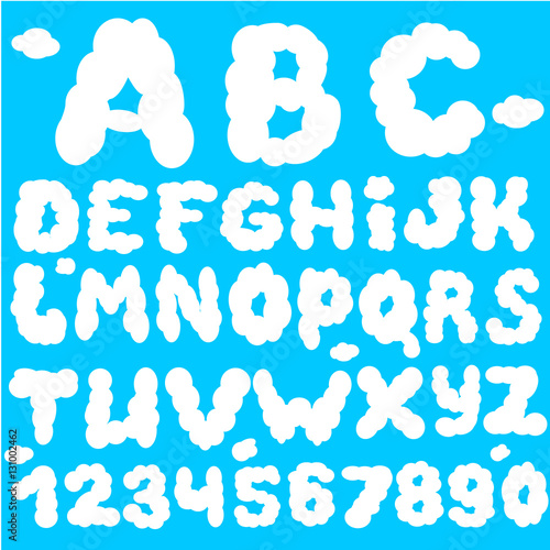 Cloud abc. Cloud font