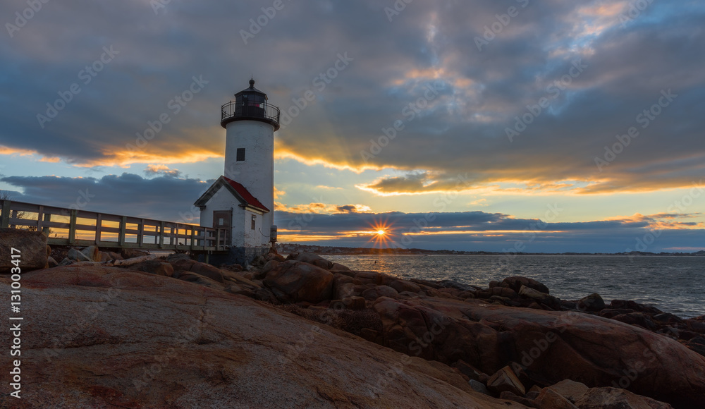 Annisquam Lighthouse at sunset