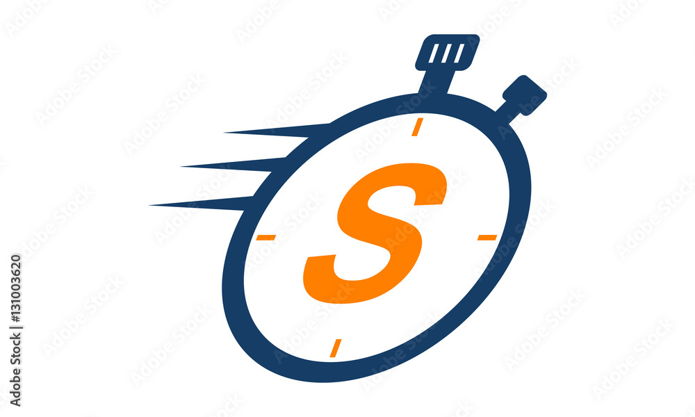 Stopwatch Logo Letter S Stopwatch Logo Letter S