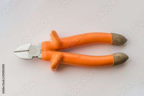 Nippers, close up / Wire-cutters on white background