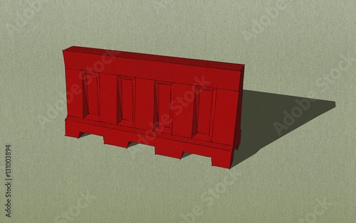 Road barrier.Sketch illustr...