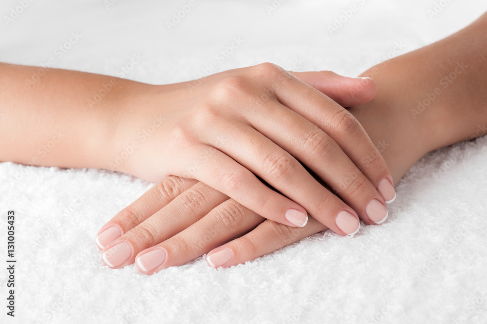 Manicured woman hands Manicured woman hands