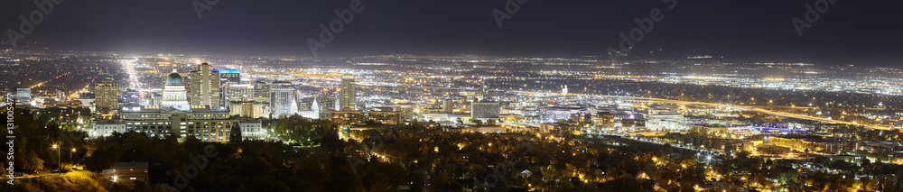 Salt Lake City panoramic picture, Utah, USA