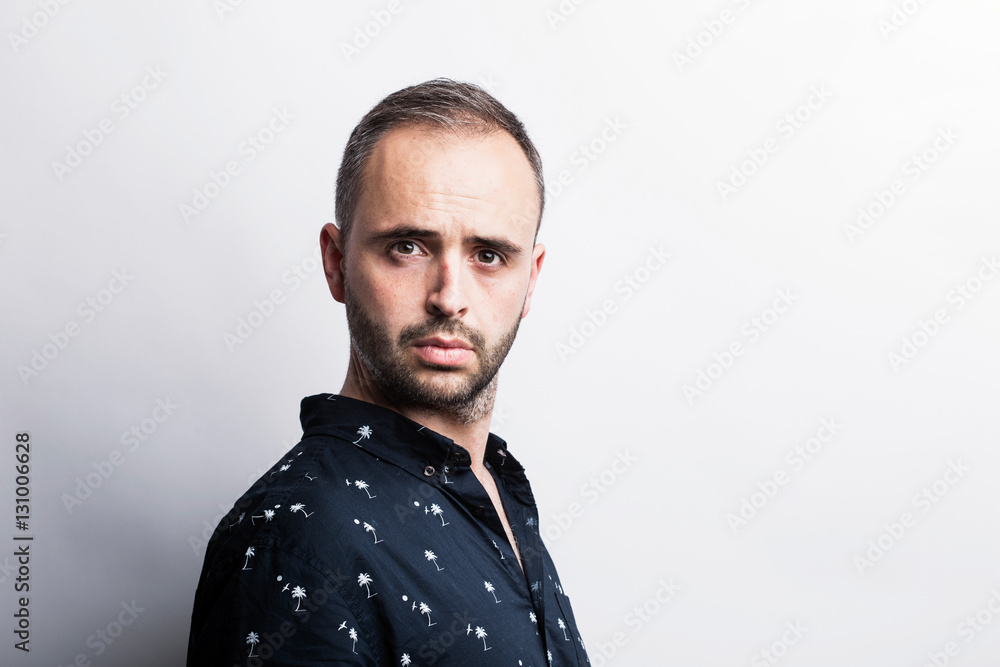 Fototapeta premium Young bearded man posing