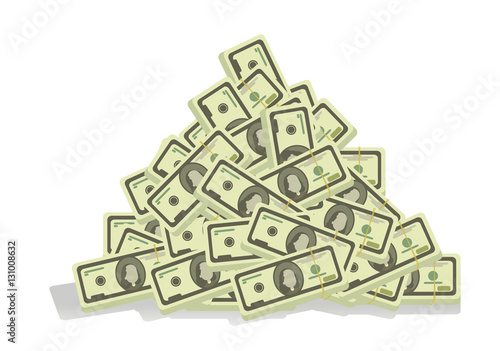 mint of money isolated on a white background, vector illustration