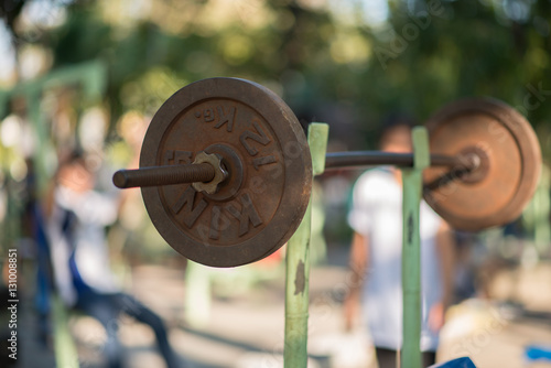 Barbell in the park