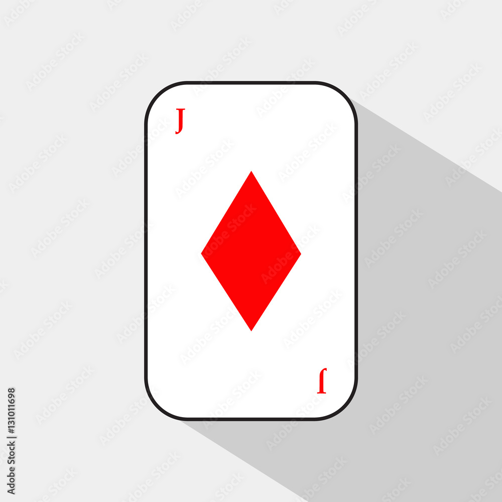 Vecteur Stock poker card. JOKER DIAMOND. white background to be easily  separable. | Adobe Stock