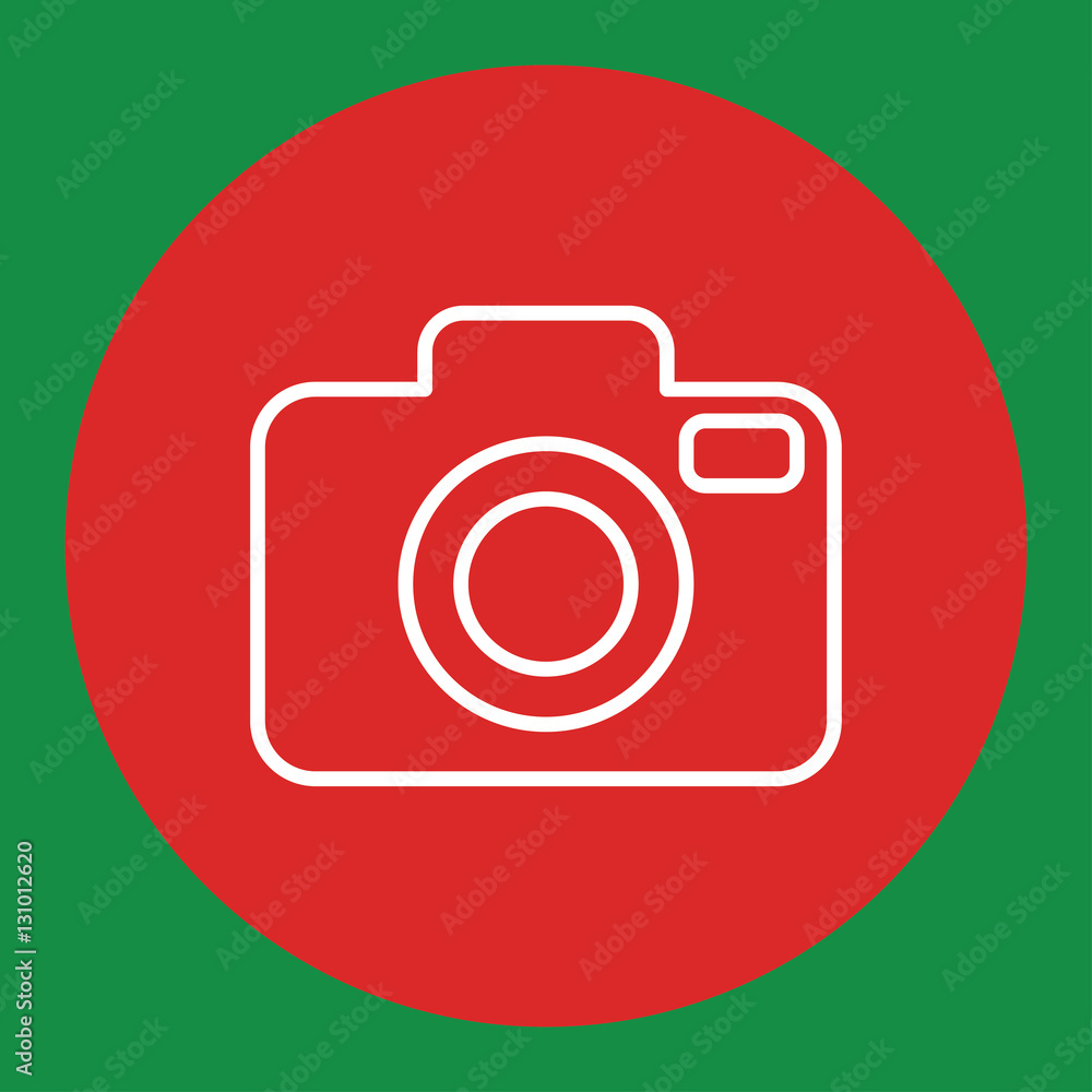 camera media photo digital line white icon in red circle camera media photo digital line white icon in red circle