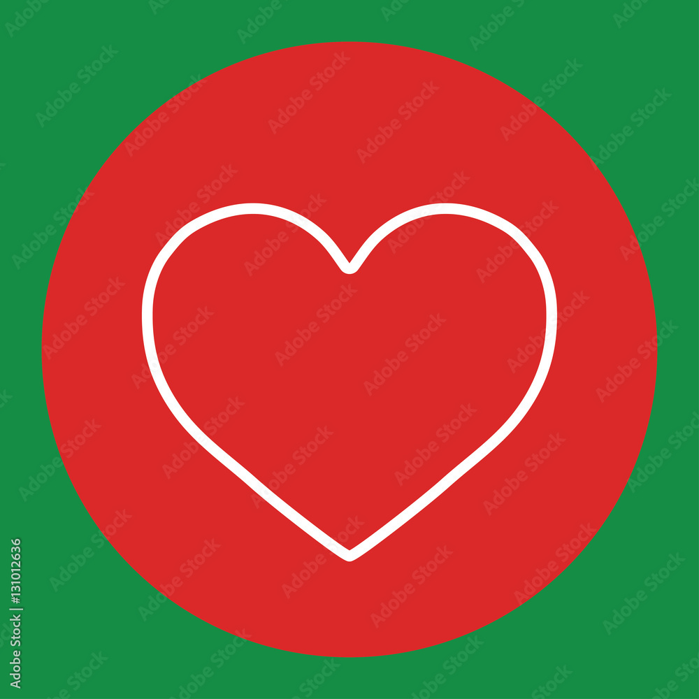 heart love romantic line white icon in red circle heart love romantic line white icon in red circle